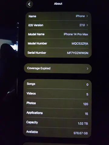 iPhone 14 Pro Max 1TB - Good Condition, iOS 27 90 battery singapoor verient deep purple