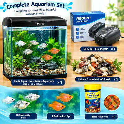 Aqua Lives-Series Aquarium 230 x 160 x 285mm × 1