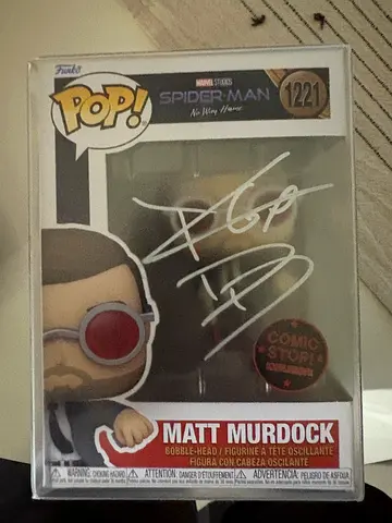 Autographed Funko Pop! Marvel Spider-Man Matt Murdock (Signed in Silver)