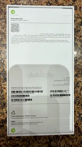 iPhone 18 Pro Max (sealed box) 256GB - Brand new Silver