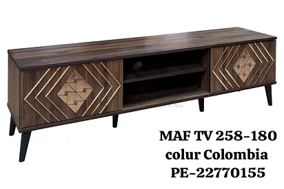 Wooden TV Cabinet / Entertainment Unit with Decorative Doors