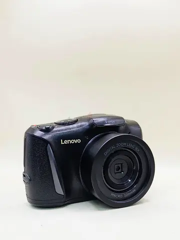 Black Lenovo C35 digital camera with a 16x digital zoom lens and  macro.
