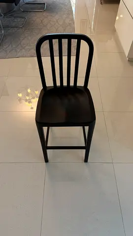 2x Matte Black Pure Aluminum Counter Stool