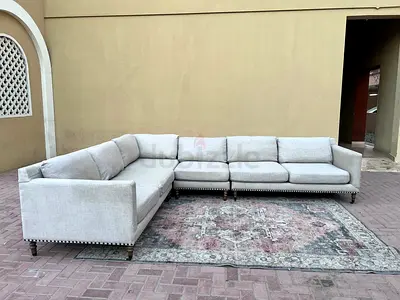 Pottery barn Corner Sofa High end Quality Beige