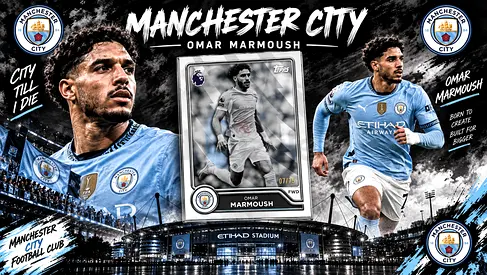 Omar Marmoush Manchester City Topps Limited Edition Trading Card