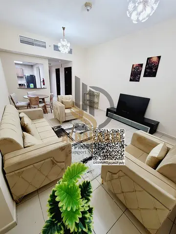 Furnished studio, all-inclusive, spacious, in Ajman Corniche.