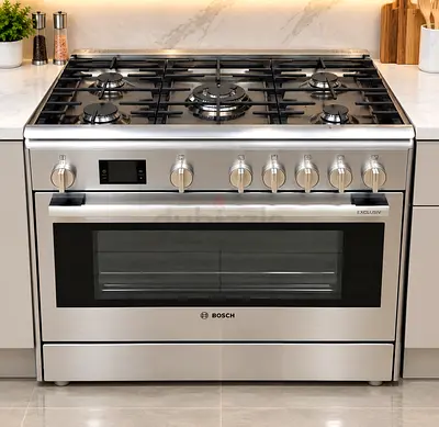 Bosch series 6 Stainless Steel Gas Range with Oven Electric - Excellent Condition