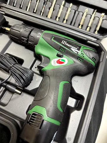 Namson 12V Cordless Drill Driver Kit with 2 Batteries, Charger & Accessory Set