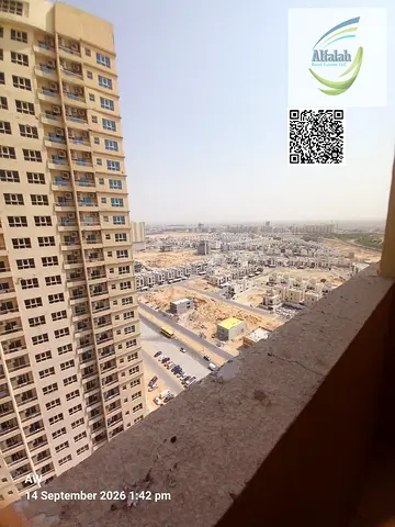 شقة واسعة (غرفتي نوم وصالة) للإيجار في برج لافندر، عجمان