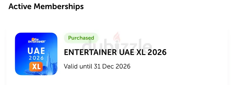 Entertainer XL UAE for 3.5 months!