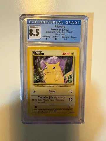 CGC 8.5 Pikachu 1999 Pokemon 1st Edition Base Set Graded Card