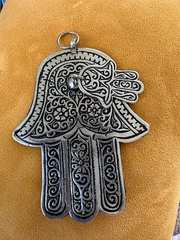 Traditional Metal Hamsa Hand Wall Hanging Decor