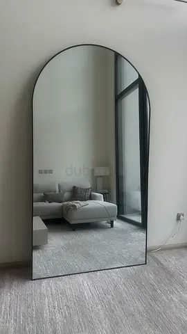 XXL Arched Full-Length Wall Mirror - Black Frame from Home Kode