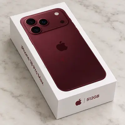 Iphone 18Pro Max burgundy 512GB box pack