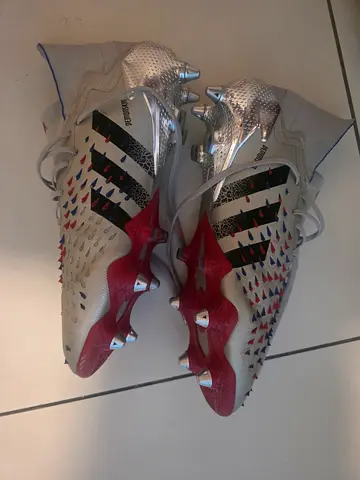 Used Adidas Predator football metal studs for sg boots - size 42 UK, good condition
