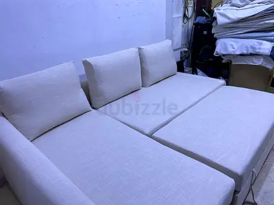 Modern Cream L-Shaped Sectional Sofa