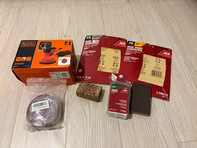 BLACK+DECKER 230W 14,000 RPM Corded Random Orbit Sander with Accessories
