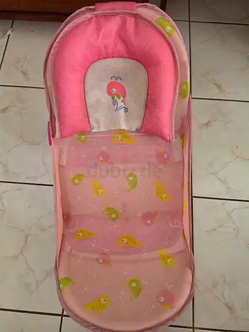 Pink foldable Baby bath seat