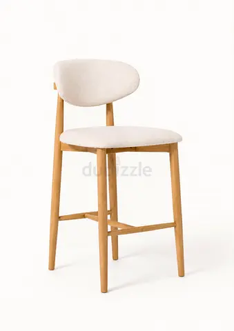 Brand New Home Kode Alto Bar Stools – Off White / Natural Wood
