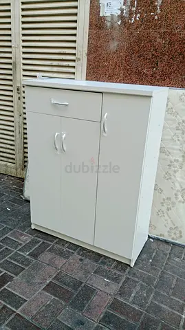 White shoe rack with Drawer and Double Doors — brand new