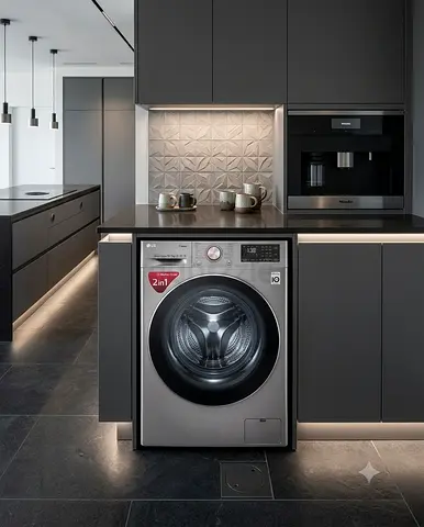 LG Direct Drive 10kg Washer + 7kg Dryer – Latest Model, Digital Clock, 60x60cm