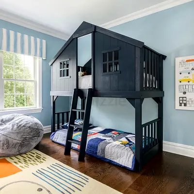 Black Pottery Barn Kids bed