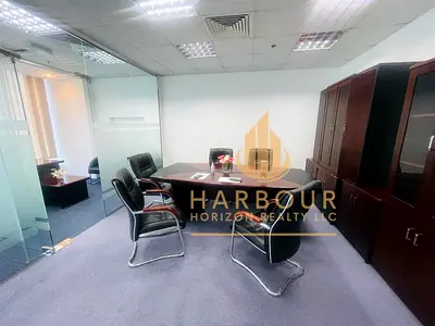 Furnished Office For Rent With Glass Partitions