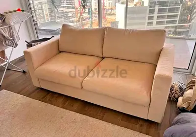 IKEA vimle Two Seater Sofa Bed Beige