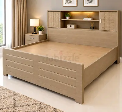 Brand new Wooden King size Bed with Mattress Available