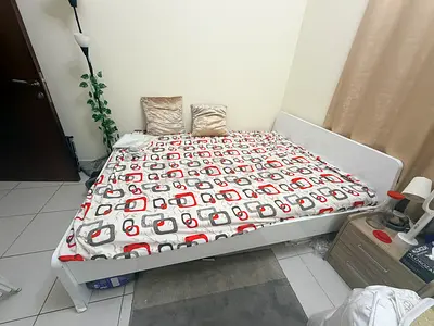 Home Furniture for Sale.Ikea White queen size bed with Sleepyhead Bamboo Premium  mattress.