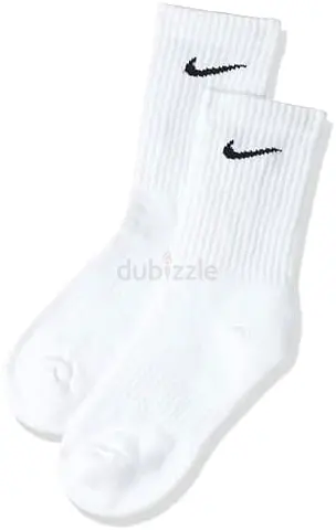 Pair of white Nike crew socks