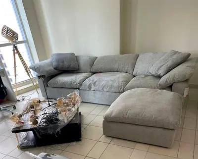 Pan Emirates Feather filled sofa without footstool