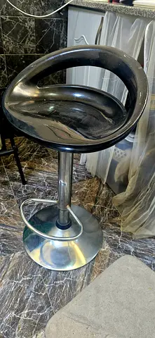 Price Drop📢Adjustable Black Kitchen Bar Stool with Footrest