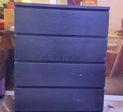 Vanity Chest Cabinet Dresser - Dark Brown/Black