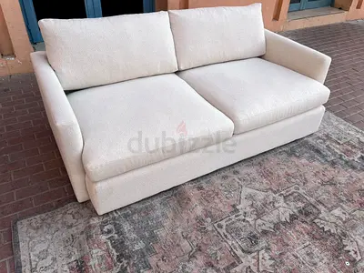Premium Quality Crate&Barrel Lounge Deep feather filled Sofa Beige