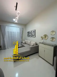 Luxury apartment, second occupancy, one bedroom, living room with open balcony. Ajman, Al Jurf 2. Fu