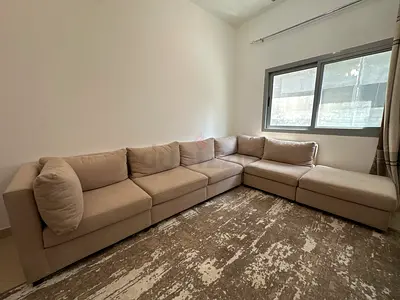 Light Beige L-Shaped Corner Sofa (6 seater) -excellent Condition still new