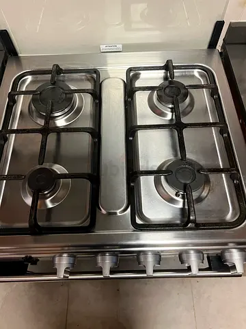 4-Burner Gas Cooker in Stainless Steel