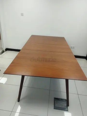 Mid Century Walnut Dining Table, Solid Wood Splayed Legs, JLT