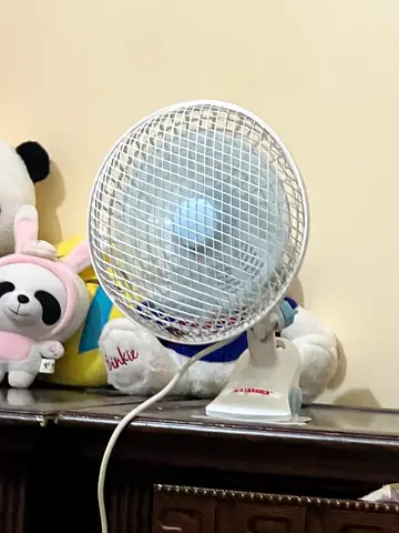 Compact White Clip-On Personal Fan