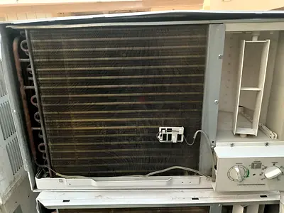 Used Window Air Conditioner Unit - Needs Service (Compressor Side Shown)