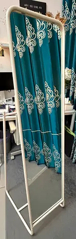 Full-length Free-standing Mirror with White Metal Frame
