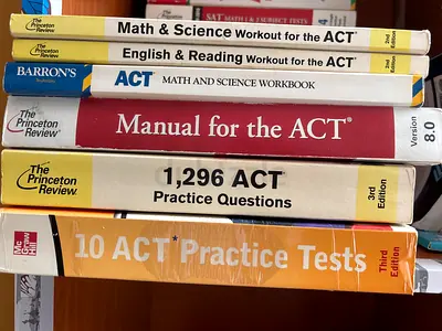 ACT prep books bundle - practice tests and workbooks (Princeton Review, Barron's, McGraw)