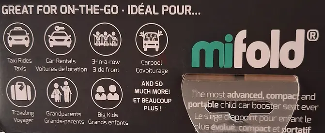 mifold Compact Portable Child Booster Seat - Travel Car Booster