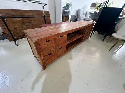 Natural Wood Media Console