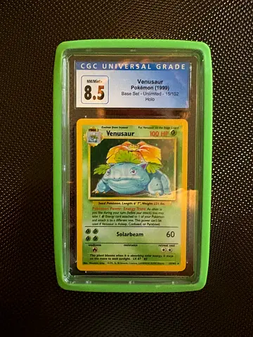 CGC Graded 1999 Venusaur Base Set Pokemon Card - 8.5