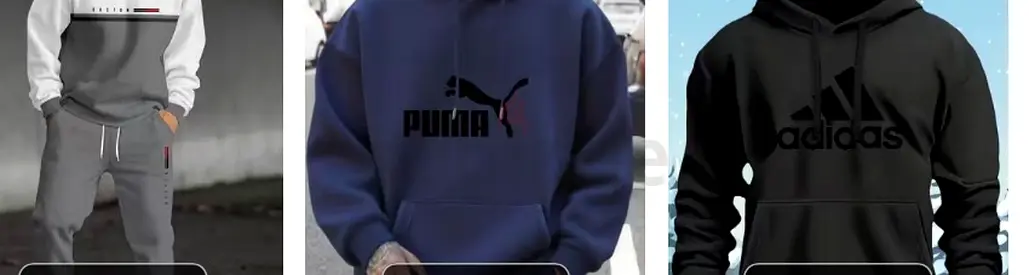 Assorted Branded Hoodies — Puma & Adidas Style Sweatshirts
