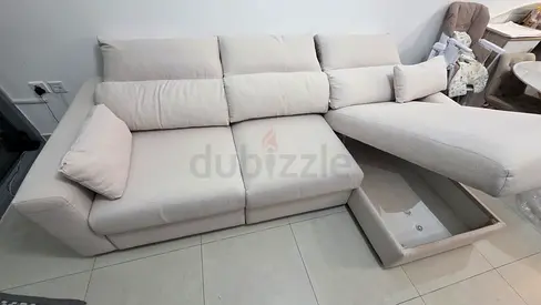 Almost brand new Ikea Eskelstuna Sofa Bed with Storage beige