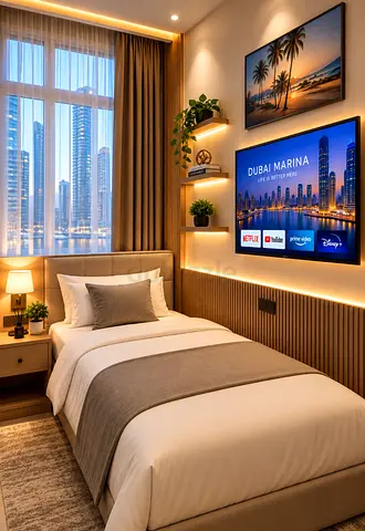 privte room marina metro tram bus walk jbr all inclusve