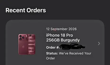 iPhone 18 Pro 256gb Burgundy